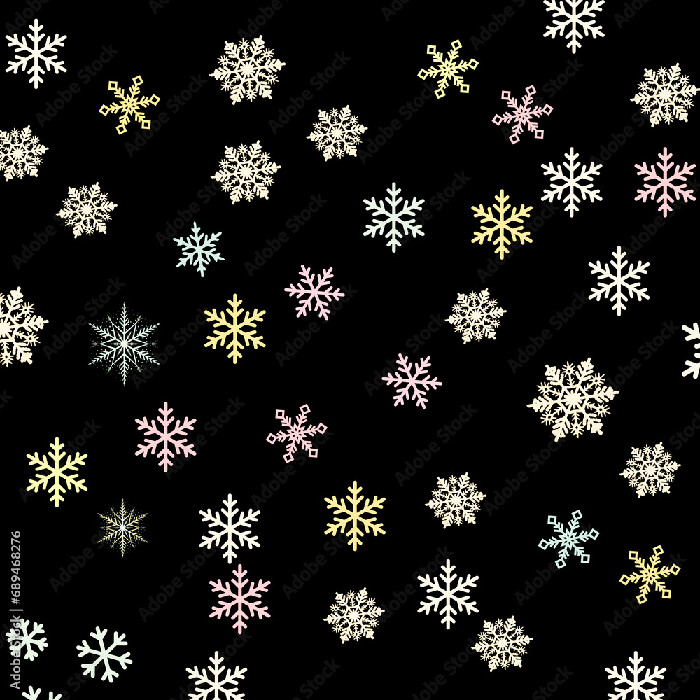 set of snowflakes set of snowflakes