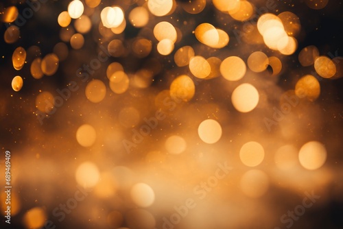 Golden Christmas Baubles in Festive Light