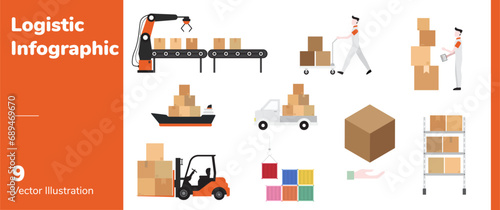 Logistic Delivery Infographic