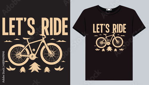 Fat biking t-shirt design, mountain biking, winter sports