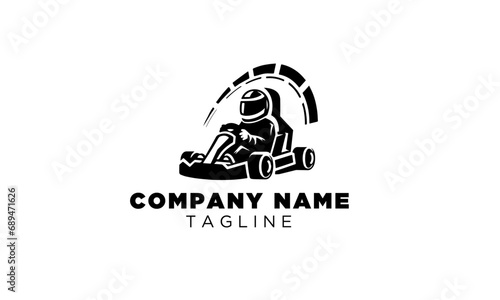Go Karting minimal and simple logo