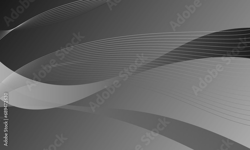 gray silver business lines wave curves with smooth gradient abstract background