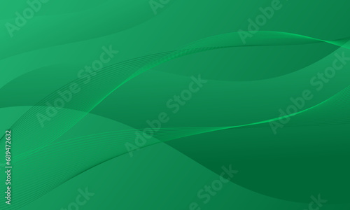green business lines wave curve with smooth gradient abstract background