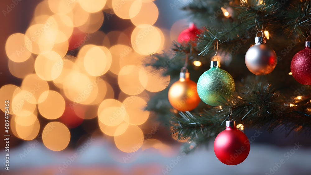 Beautiful Christmas tree ornaments that sparkle at night. Take a look at the beautiful tree and wish you a happy holiday. Generative AI Beautiful Christmas tree ornaments that sparkle at night. Take a look at the beautiful tree and wish you a happy holiday. Generative AI