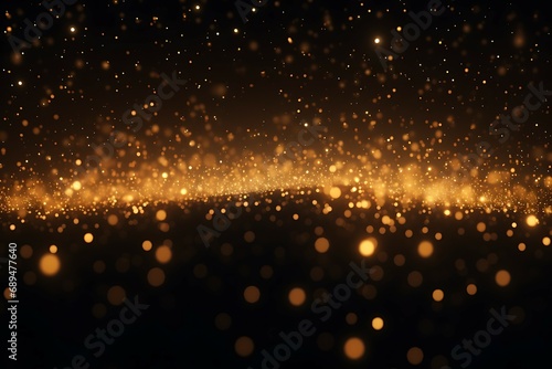 Abstract Waving Particle Technology Background Design. Abstract wave moving dots flow particles, hi-tech and big data 
