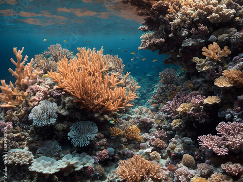 The symphony of coral reefs and ocean