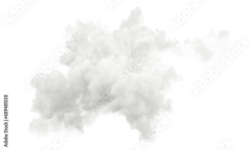 Relaxing clouds shapes isolated on transparent backgrounds 3d illustrations