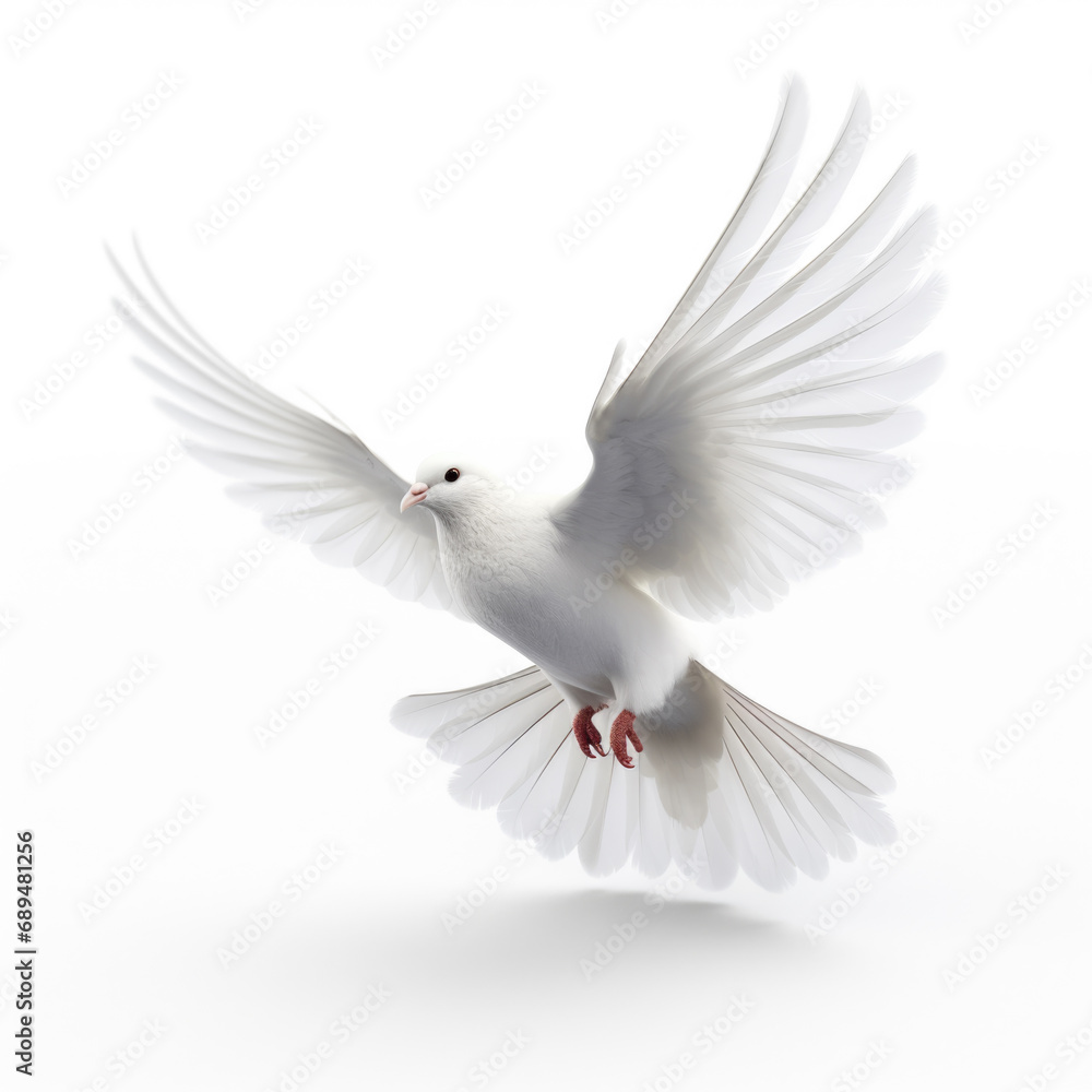 Fototapeta premium White Dove in Flight