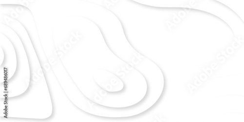 Black and white Seamless abstract white papercut background 3d realistic design use for ads banner and advertising print design vector. 3d topography relief. Vector topographic illustration.
