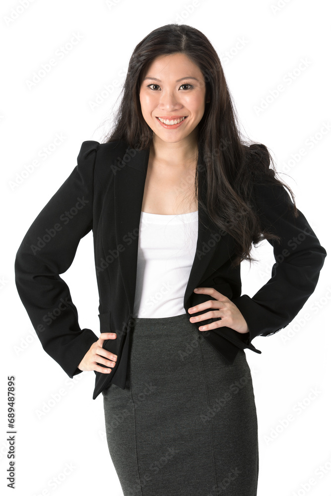 Portrait of a happy Asian businesswoman. Portrait of a happy Asian businesswoman.