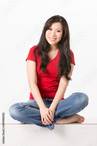 Happy Asian woman