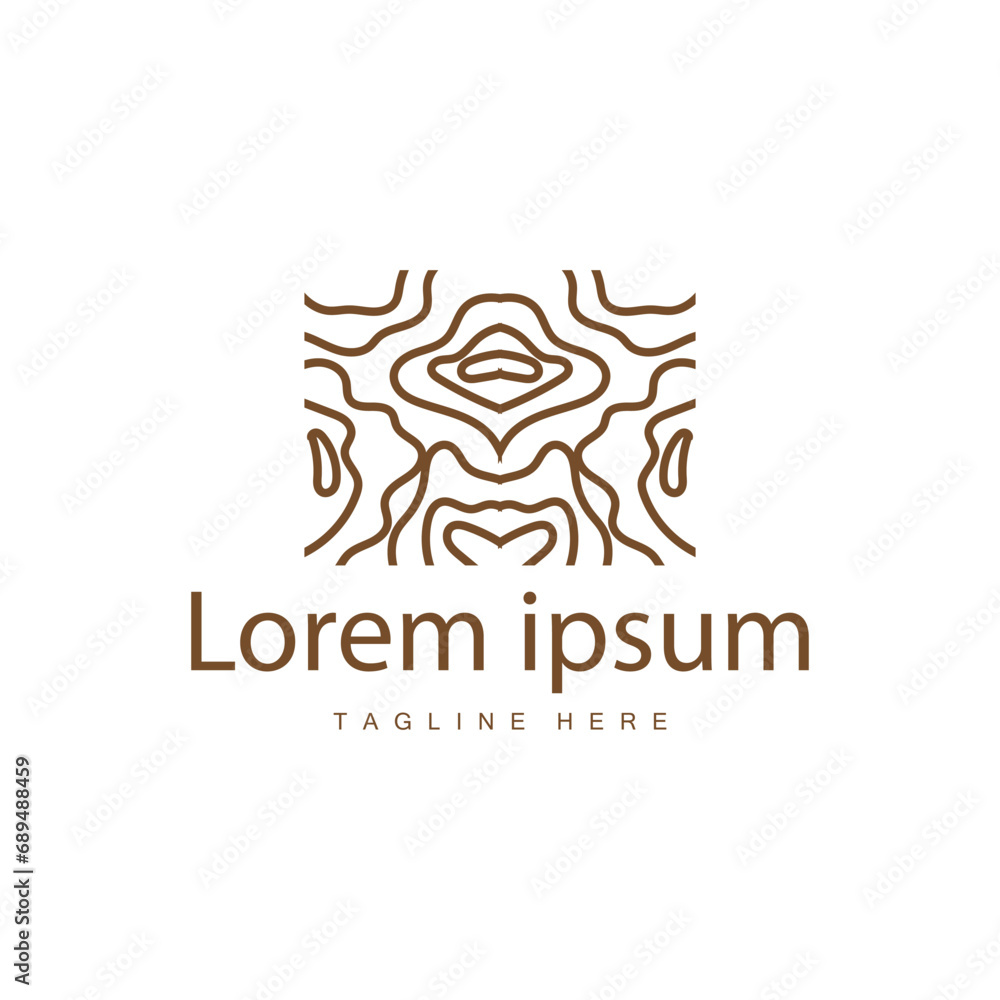 Tree Bark Logo Design Vector Simple Wood Texture Bark Illustration Symbol Tree Bark Logo Design Vector Simple Wood Texture Bark Illustration Symbol