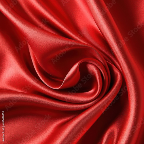 Scarlet Elegance: Vibrant Red Silk Texture