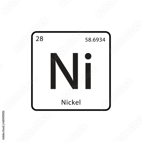 Periodic Table of element icon vector logo design template