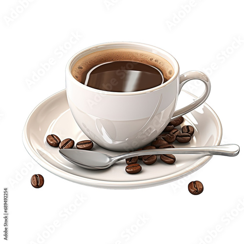 A Cup of Coffee with Spoon