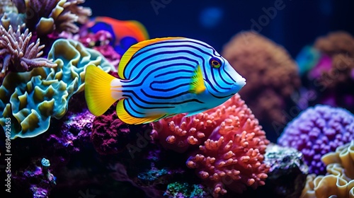 Close-up photograph of a fish inside an aquarium.