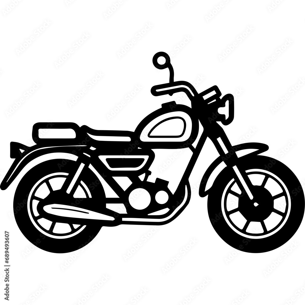 Obraz premium Motorcycle Minimal line icon