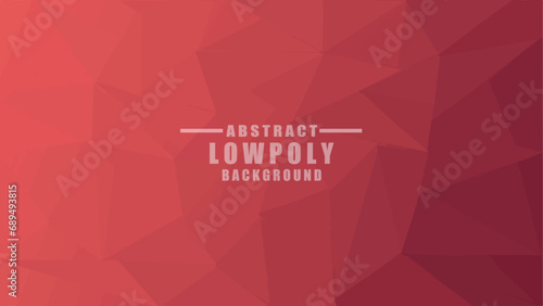 RED Abstract Low Poly with triangle shapes Design. Modern Red mosaic with textured overlap layer background. The background for the web site, the texture of triangulation.