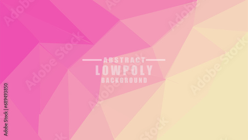 Pink Abstract Low Poly with triangle shapes Design. Modern Pink mosaic with textured overlap layer background. The background for the web site, the texture of triangulation.