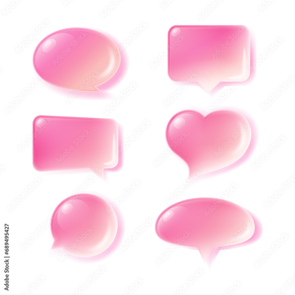 A set of jelly material borders and shapes A set of jelly material borders and shapes