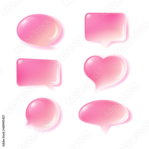 A set of jelly material borders and shapes