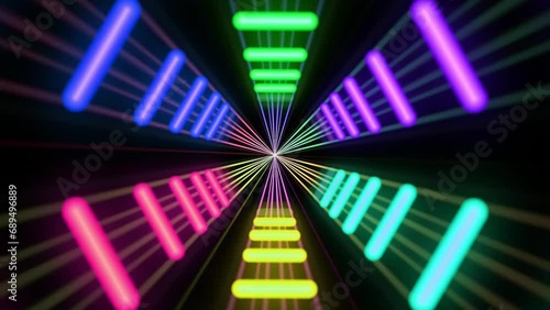 mesmerizing beats and visual backlight dance DJ concert VJ Loop abstract animation. Let the music and visuals transport you to a realm where rhythm and light collide in a symphony of sensations