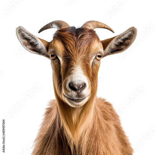 Goat photograph isolated on white background 