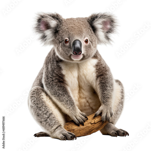 Koala Bear photograph isolated on white background