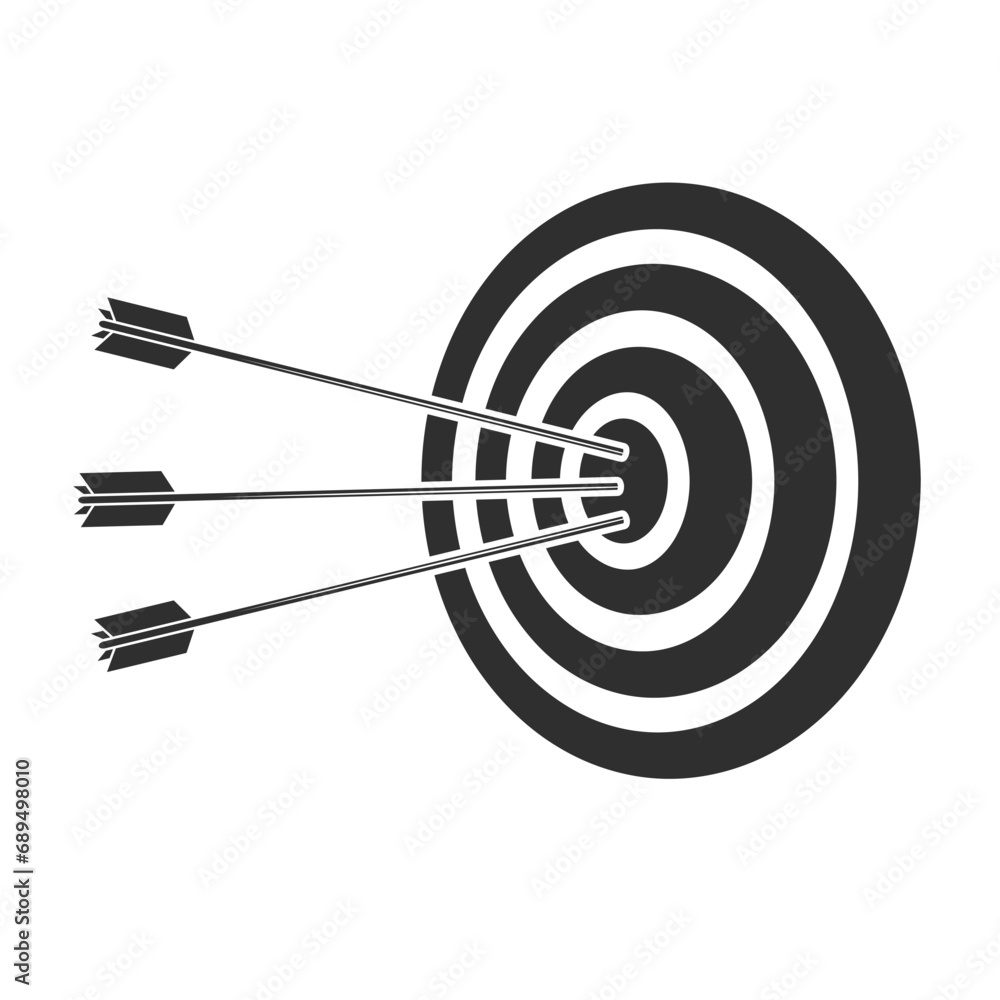 Archery Vector Illustration, Archery Target Vector Set, Arrow Vector