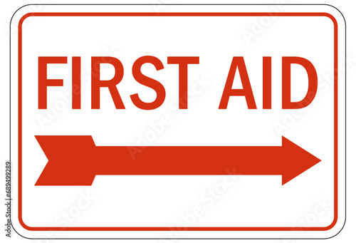 First aid sign and labels
