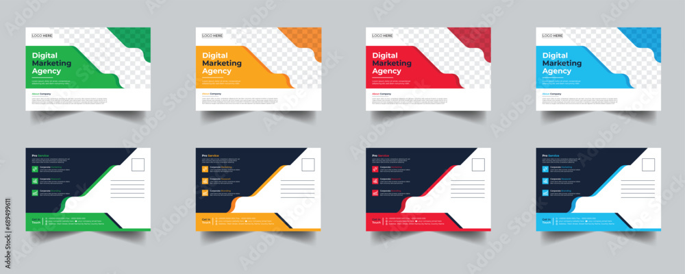 Modern Creative Corporate Post Card Template, Vector Template for Opening Invitation Editable, Professional Business Postcard Design, Event Card Design, Invitation Design, Direct Mail EDDM Template Modern Creative Corporate Post Card Template, Vector Template for Opening Invitation Editable, Professional Business Postcard Design, Event Card Design, Invitation Design, Direct Mail EDDM Template