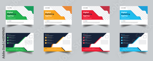 Modern Creative Corporate Post Card Template, Vector Template for Opening Invitation Editable, Professional Business Postcard Design, Event Card Design, Invitation Design, Direct Mail EDDM Template