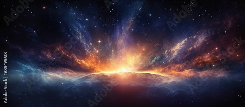 Cosmic explosion artistic backdrop photo