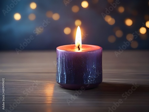 All Saints Day. candle light glowing on table, faith, religion concept.