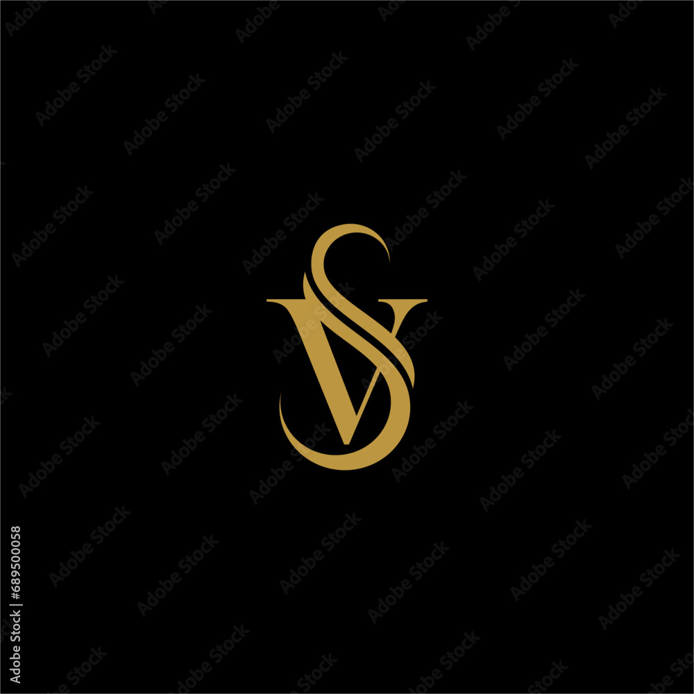 CREATIVE INITIALS SV BOUTIQUE VECTOR ILLUSTRATION CREATIVE INITIALS SV BOUTIQUE VECTOR ILLUSTRATION
