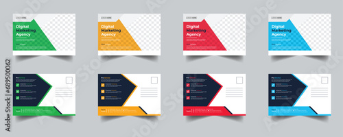 Modern Creative Corporate Post Card Template, Vector Template for Opening Invitation Editable, Professional Business Postcard Design, Event Card Design, Invitation Design, Direct Mail EDDM Template