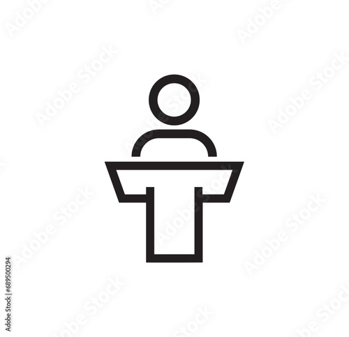 conference icon on white background