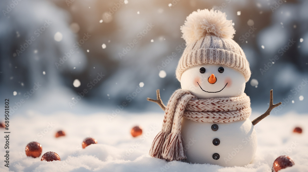 AI art snowman background 雪だるまの背景 AI art snowman background 雪だるまの背景