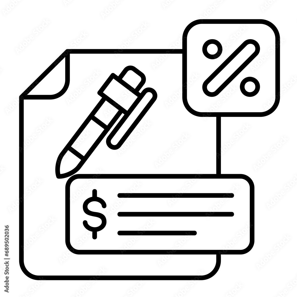 Loans vector icon on line Loans vector icon on line