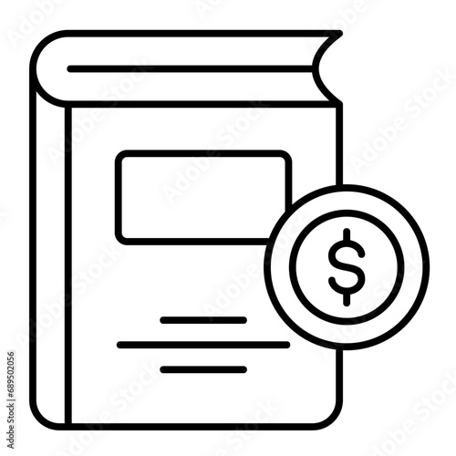 Financial literacy vector icon on line