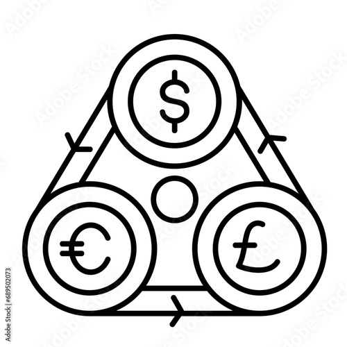 Arbitrage vector icon on line