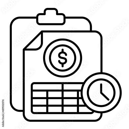 Tax planning vector icon on line