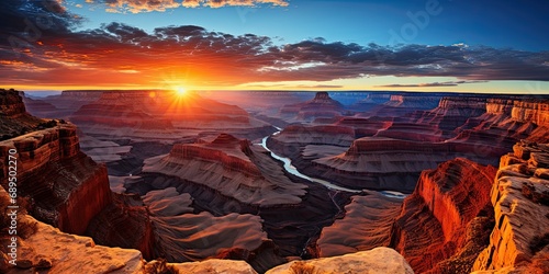 Grand Canyon sunset with Colorado River view