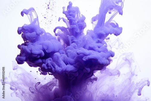 splash violet dye white background