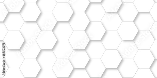 Abstract hexagons White Hexagonal Background. Luxury honeycomb grid White Pattern. Vector Illustration. 3D Futuristic abstract honeycomb mosaic white background. geometric mesh cell texture.