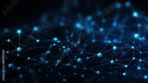 Abstract digital network connection background. Big data background. Technology wallpaper. blue color. Network connection