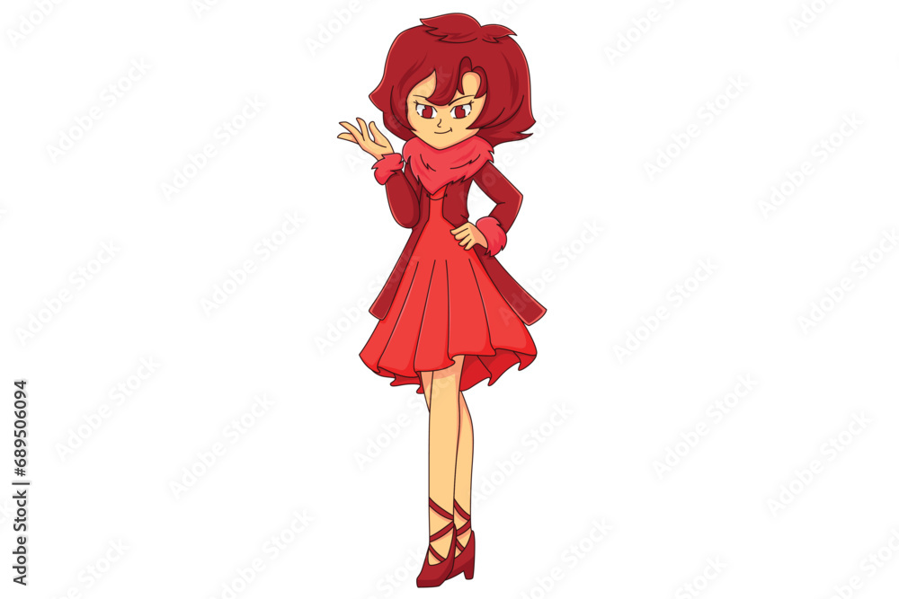 Cute Anime Girl Character Design Illustration Cute Anime Girl Character Design Illustration