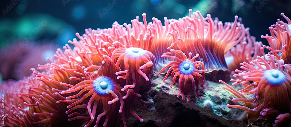 Stunning Ritteri anemone at Coral Reef in Bunaken National Marine Park, Indonesia.