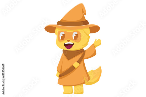 Cute Halloween Animal Character Design Illustration © triplethree