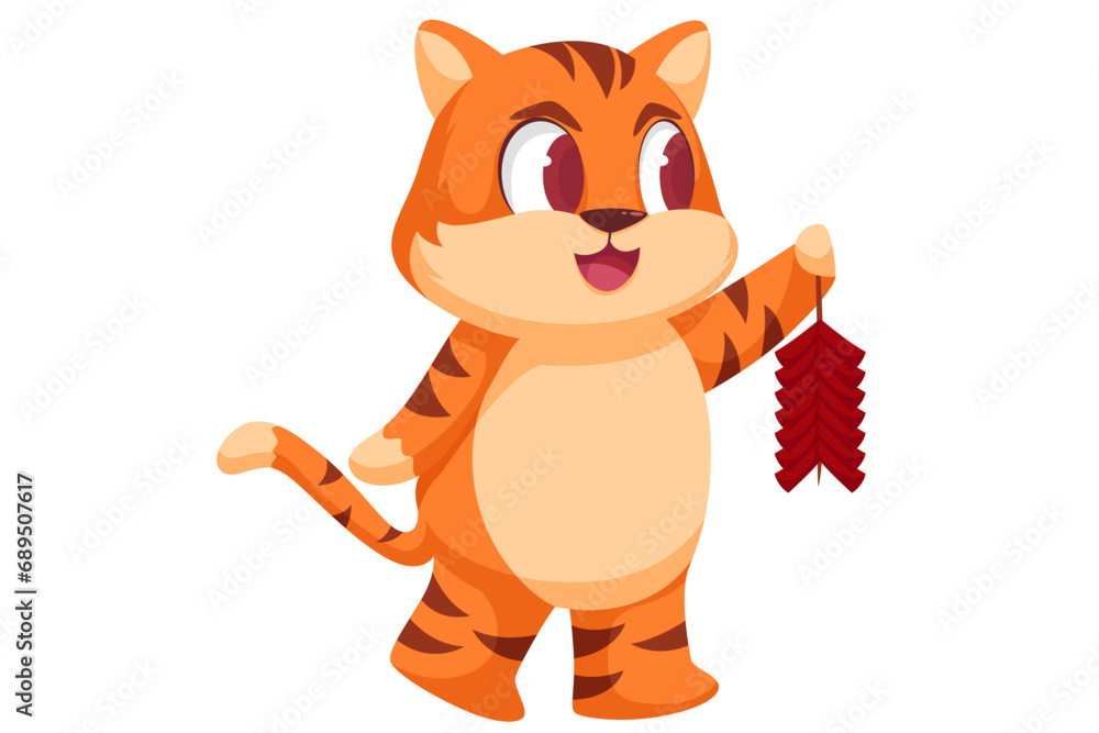 Cute Tiger Character Design Illustration Cute Tiger Character Design Illustration